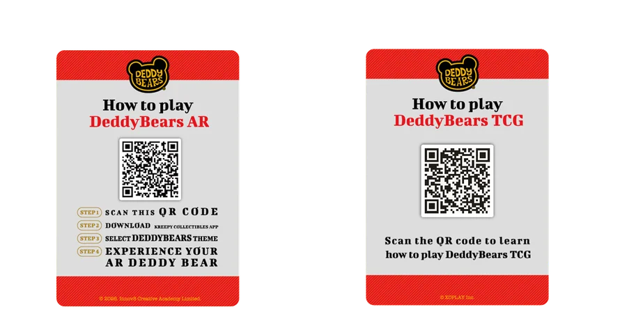Deddy Bears instruction cards