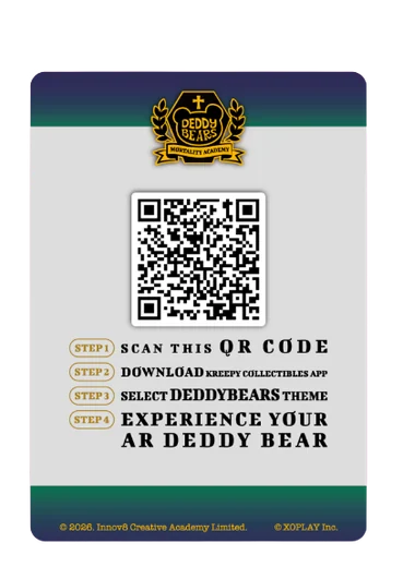 Mortality Academy card back with QR code
